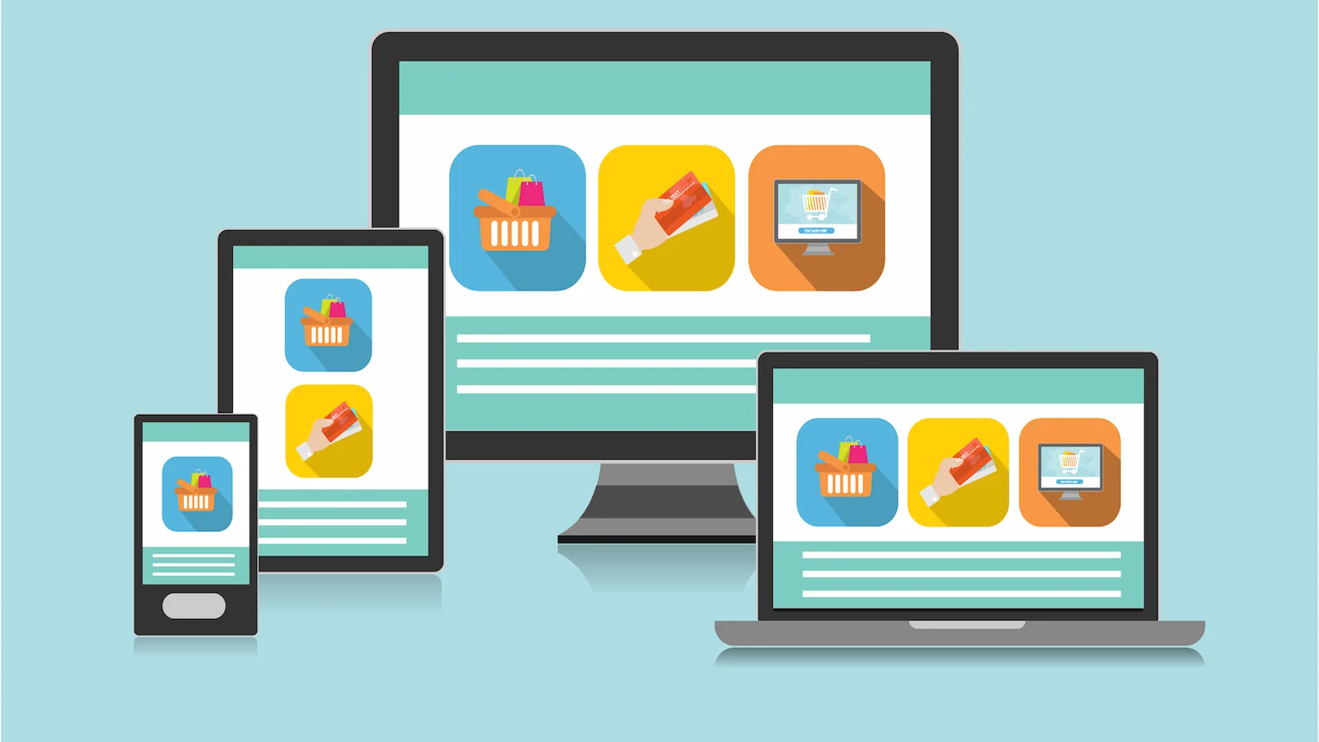Professional business website displayed on multiple devices, representing strong online presence