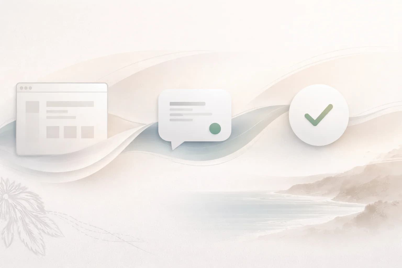 Happy Customer Subtle flowing journey between digital touchpoints with a calm NZ detail, showing a smoother customer experience.