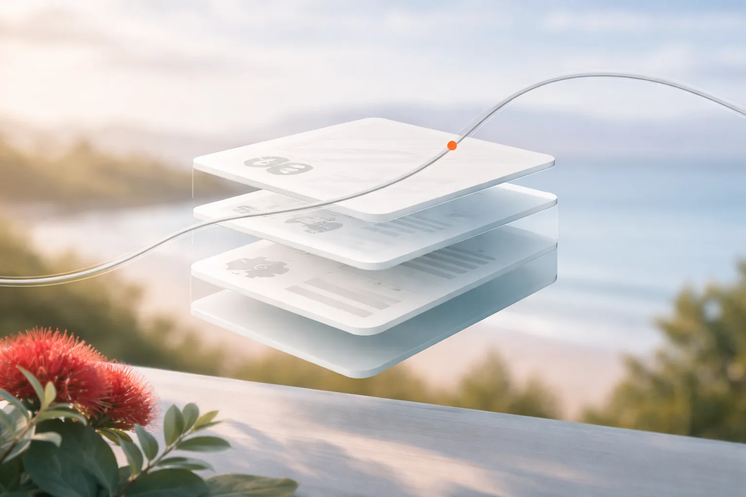 Partnership Calm, modern visual of maintained digital foundations with a subtle NZ feel, suggesting reliable ongoing support.